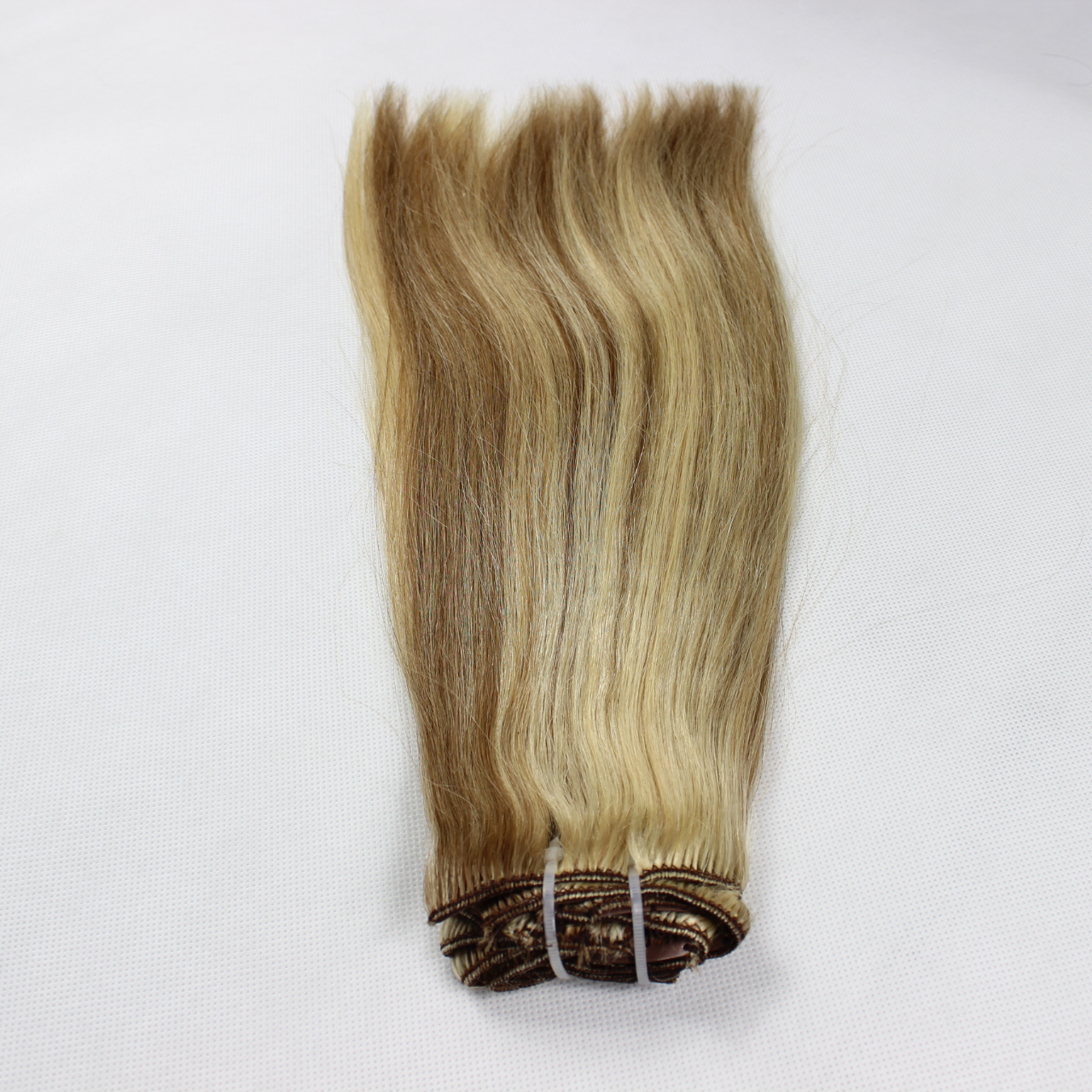 P-color double drawn remy hair clip in hair extensions zj0033